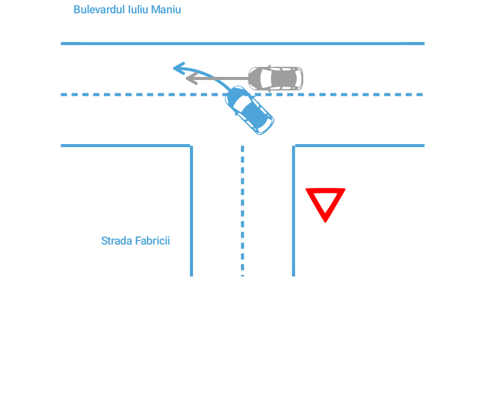 Intersection en T, cédez-le-passage